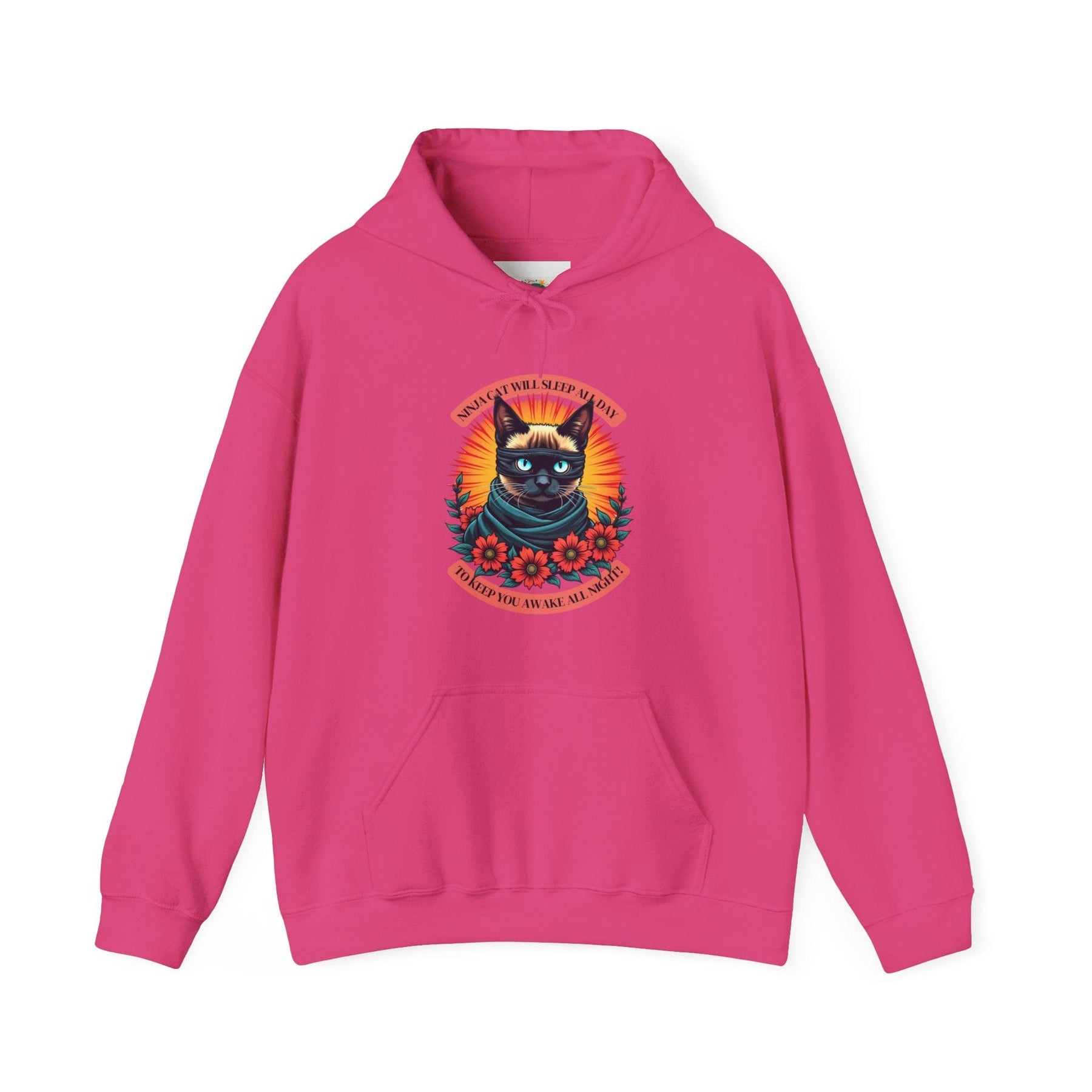 Ninja Cat - Siamese Cat Edition - Unisex Heavy Blend™ Hooded Sweatshirt