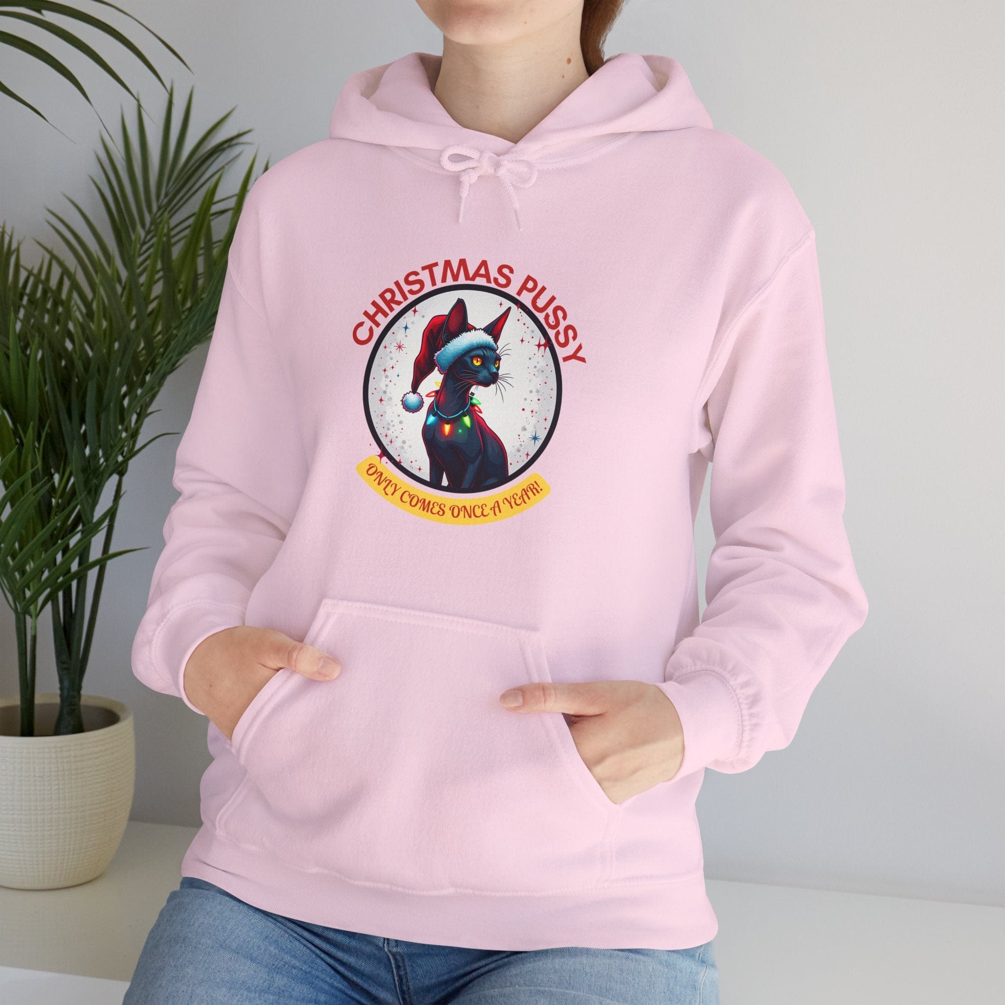 Christmas Pussy - Sphinx Cat - Unisex Heavy Blend™ Hooded Sweatshirt