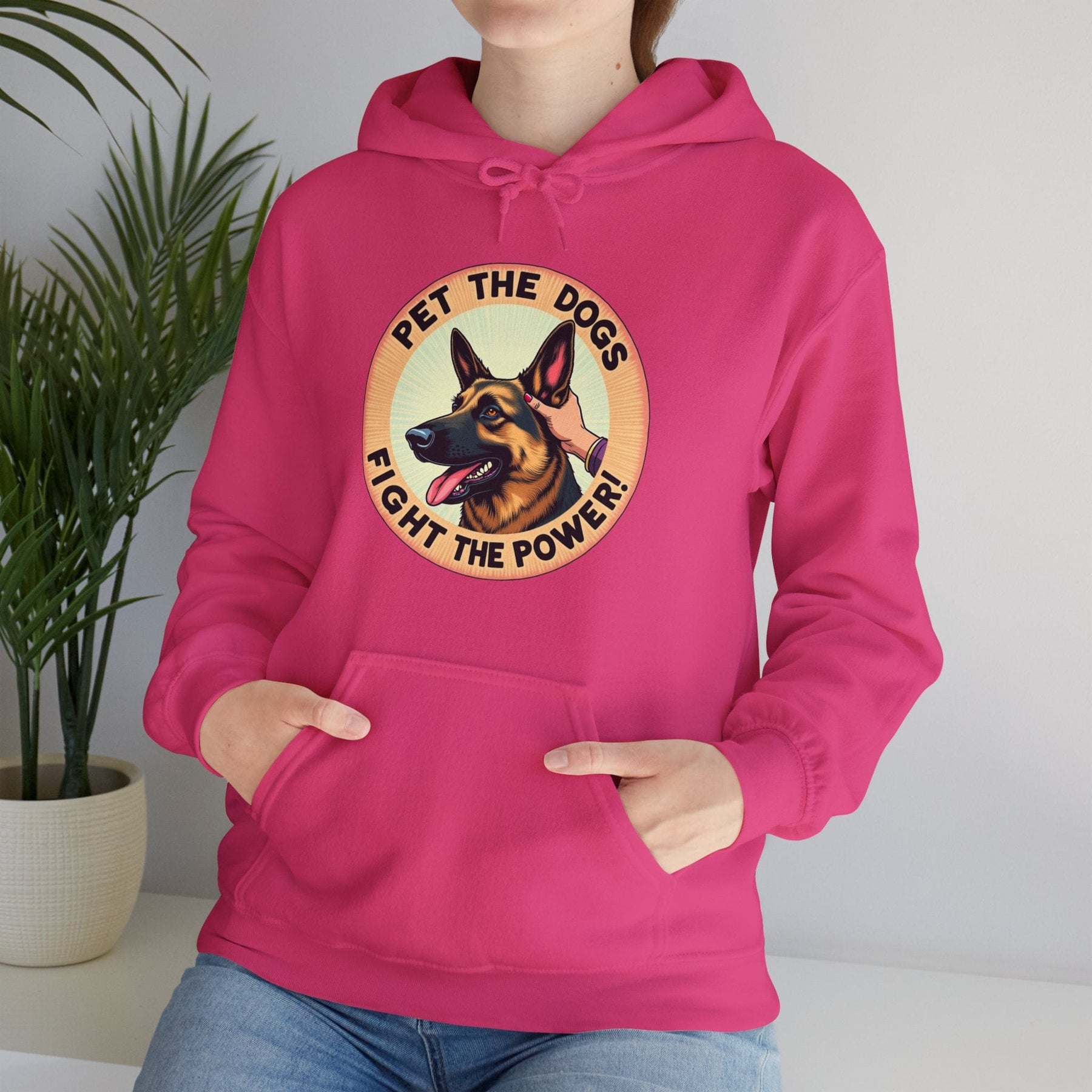 Pet the dogs, fight the power! - Unisex Heavy Blend™ Hooded Sweatshirt