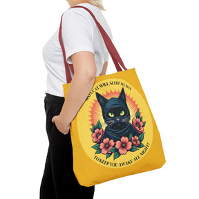 Ninja Cat - Black Cat Edition -  Tote Bag - 3 sizes available and 5 handle colours