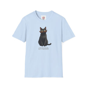 I meow-stache you a question -  Unisex T-Shirt with Quote