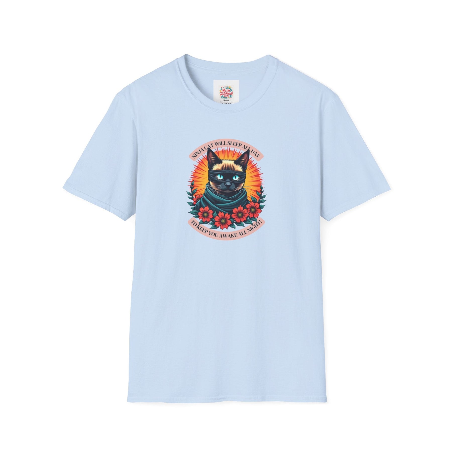 Ninja Cat - Siamese Cat Edition - Unisex Softstyle T-Shirt