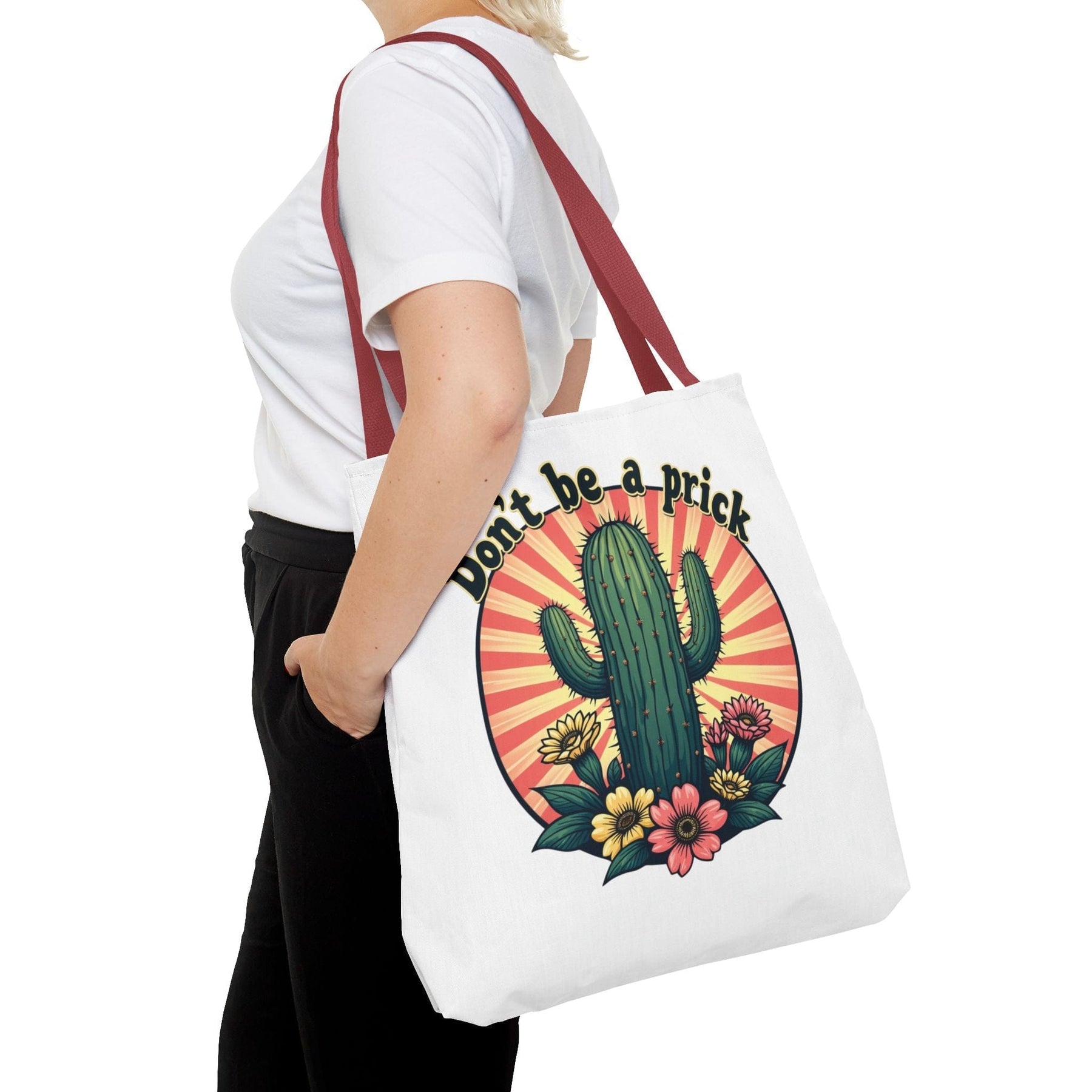 Don't be a Prick -  Tote Bag - 3 sizes available and 5 handle colours