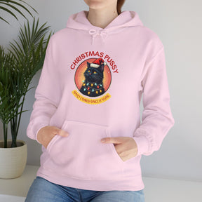 Christmas Pussy - Black Cat - Unisex Heavy Blend™ Hooded Sweatshirt