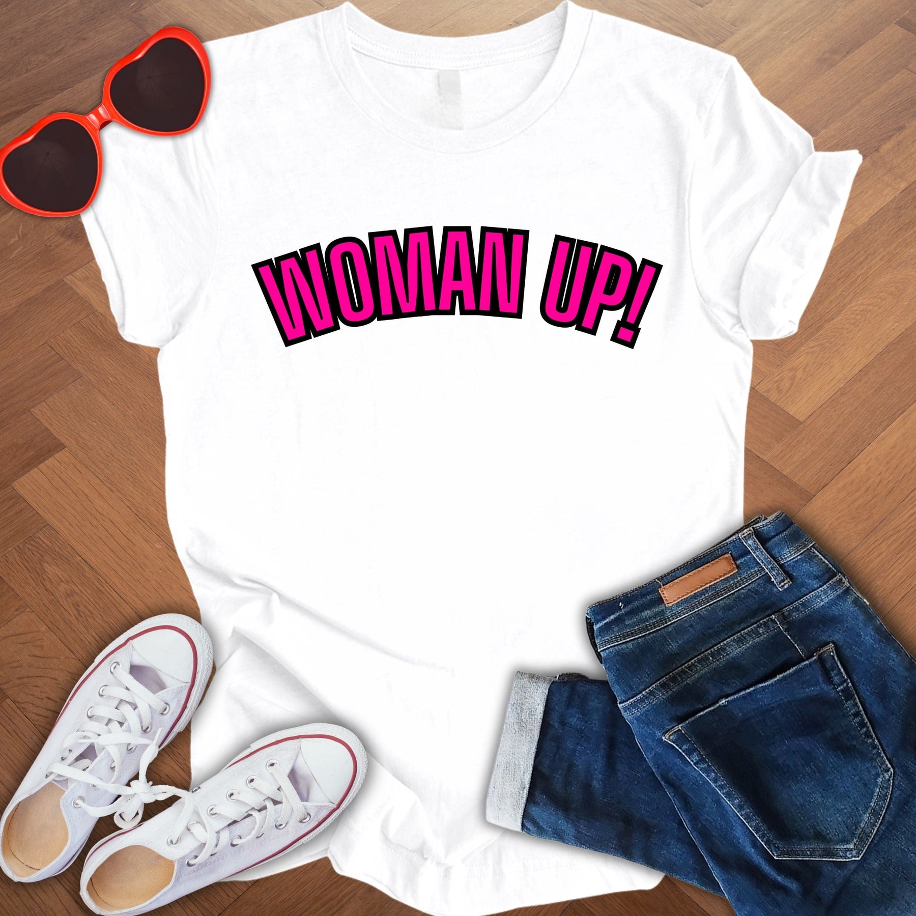 Woman Up!  -  Unisex T-Shirt with Quote