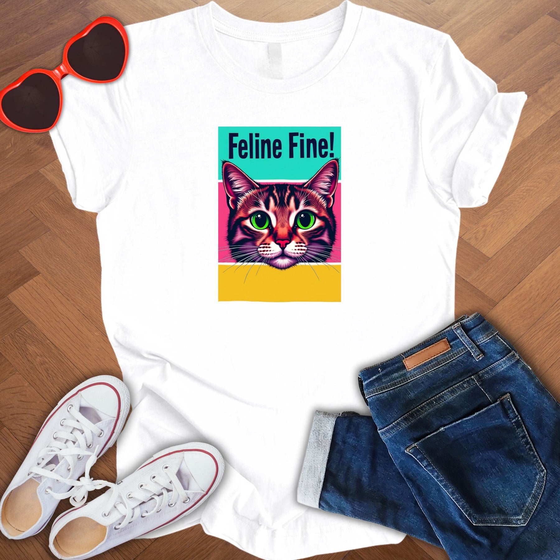 Feline Fine! - Unisex Softstyle T-Shirt