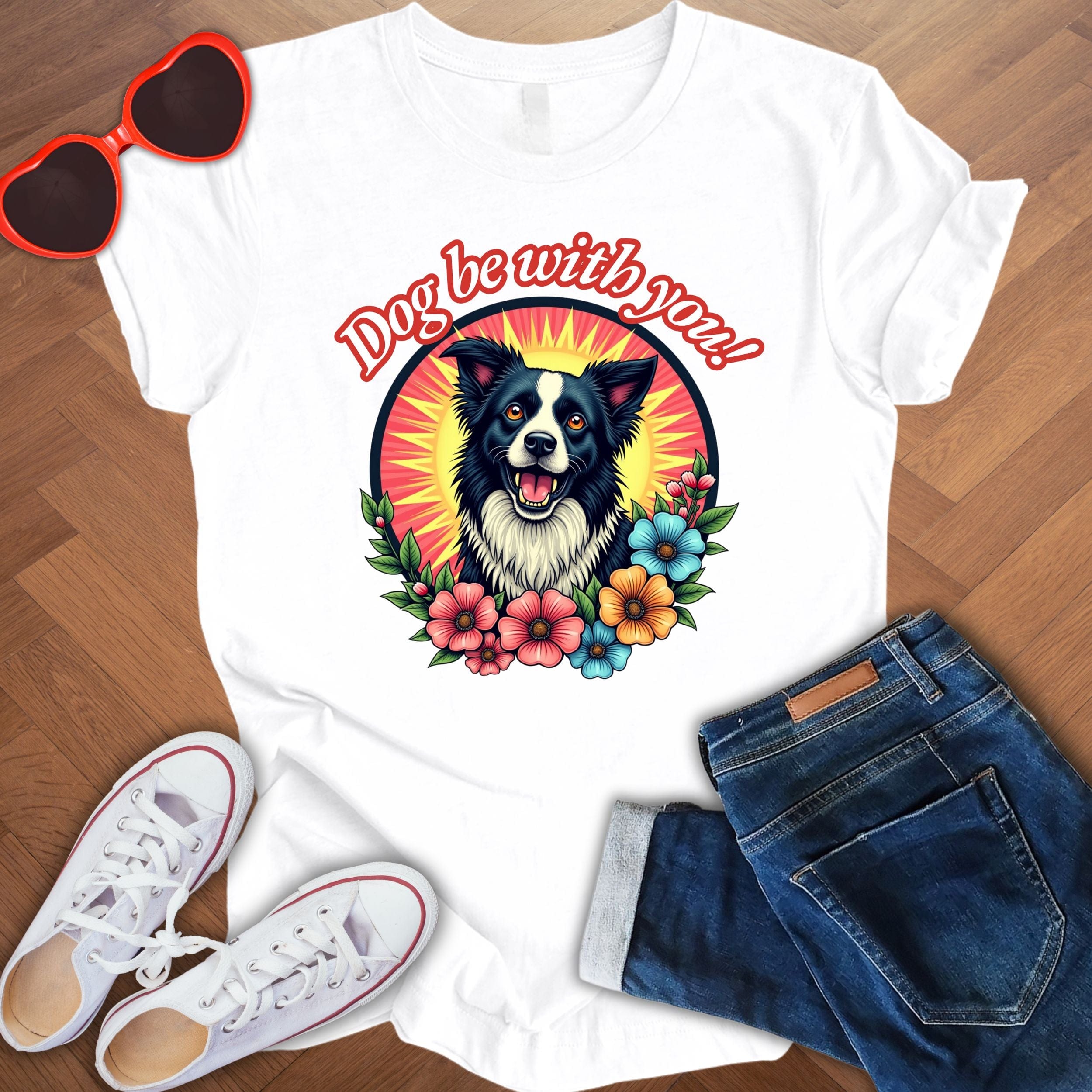 Dog be with you - Unisex Softstyle T-Shirt