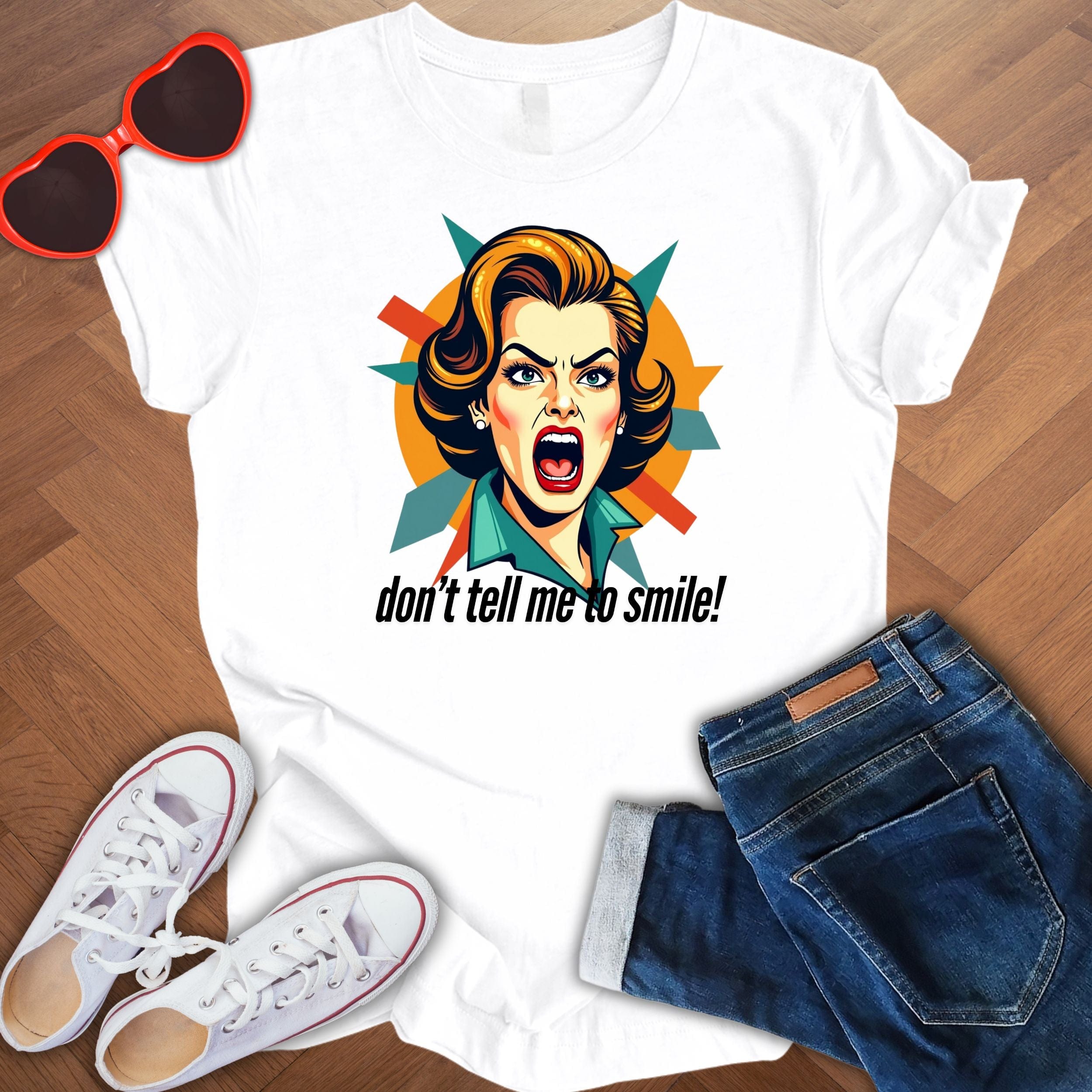 Don't tell me to smile - Unisex Jersey Short Sleeve Tee