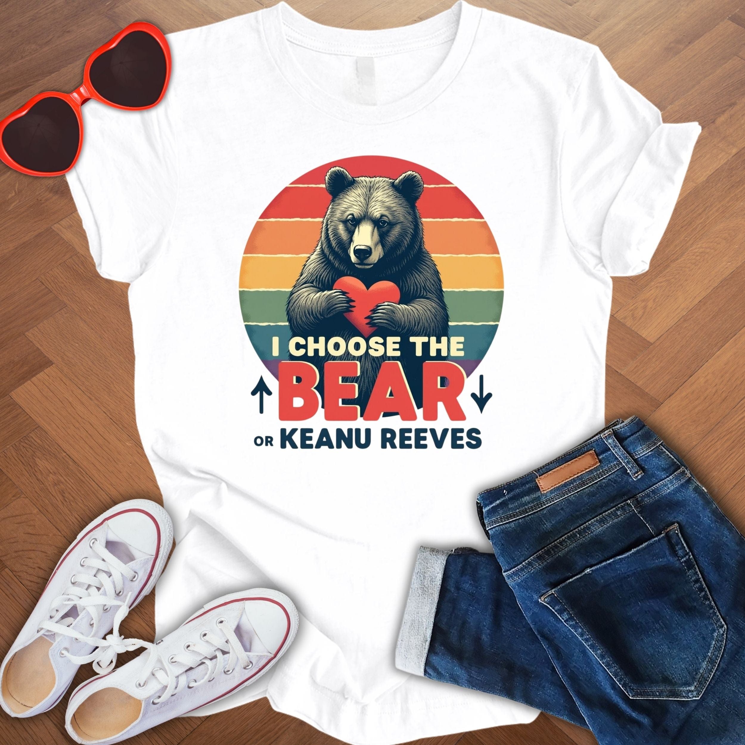 I choose the bear or Keanu - Unisex Jersey Short Sleeve Tee