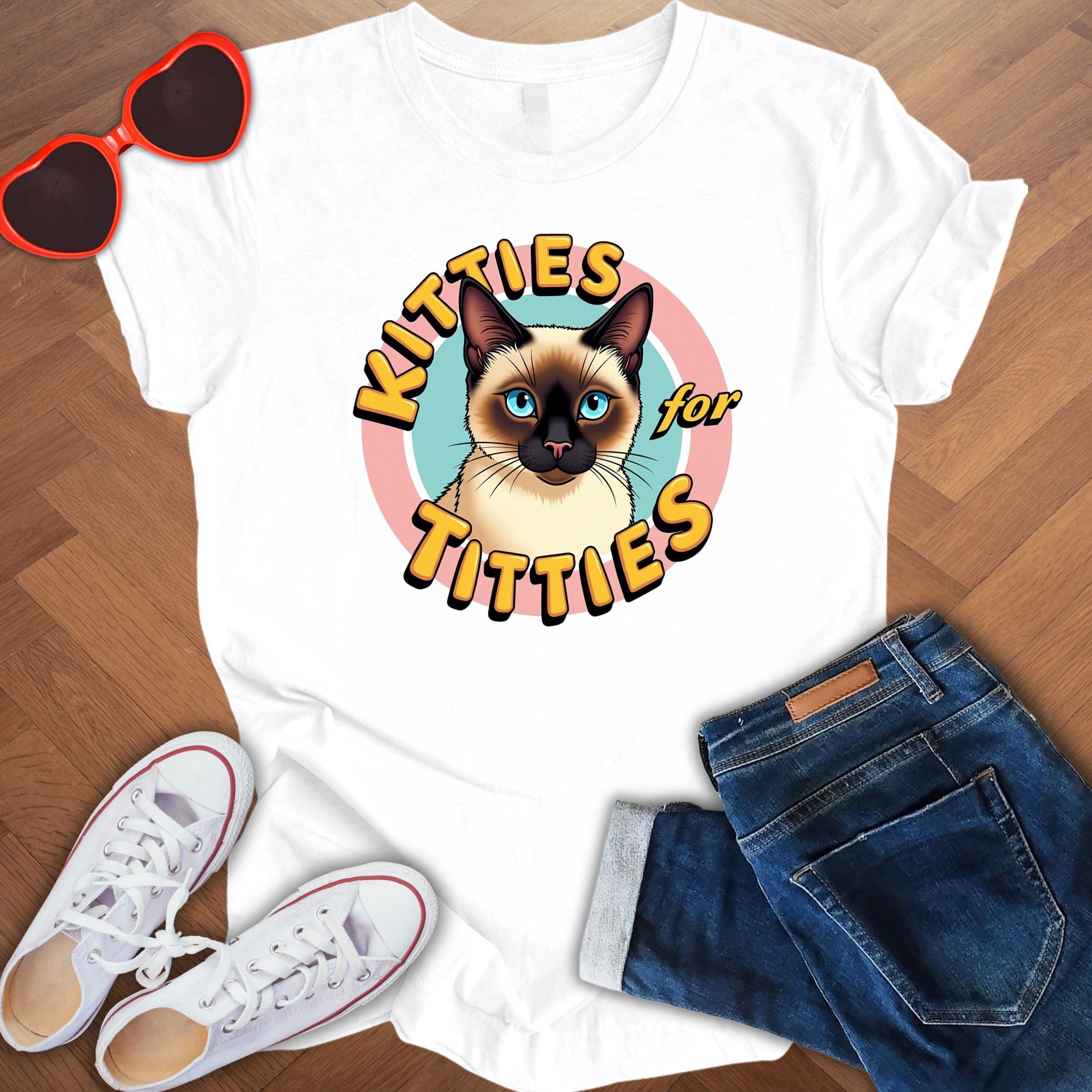 Kitties for Titties - Unisex Jersey Short Sleeve Tee