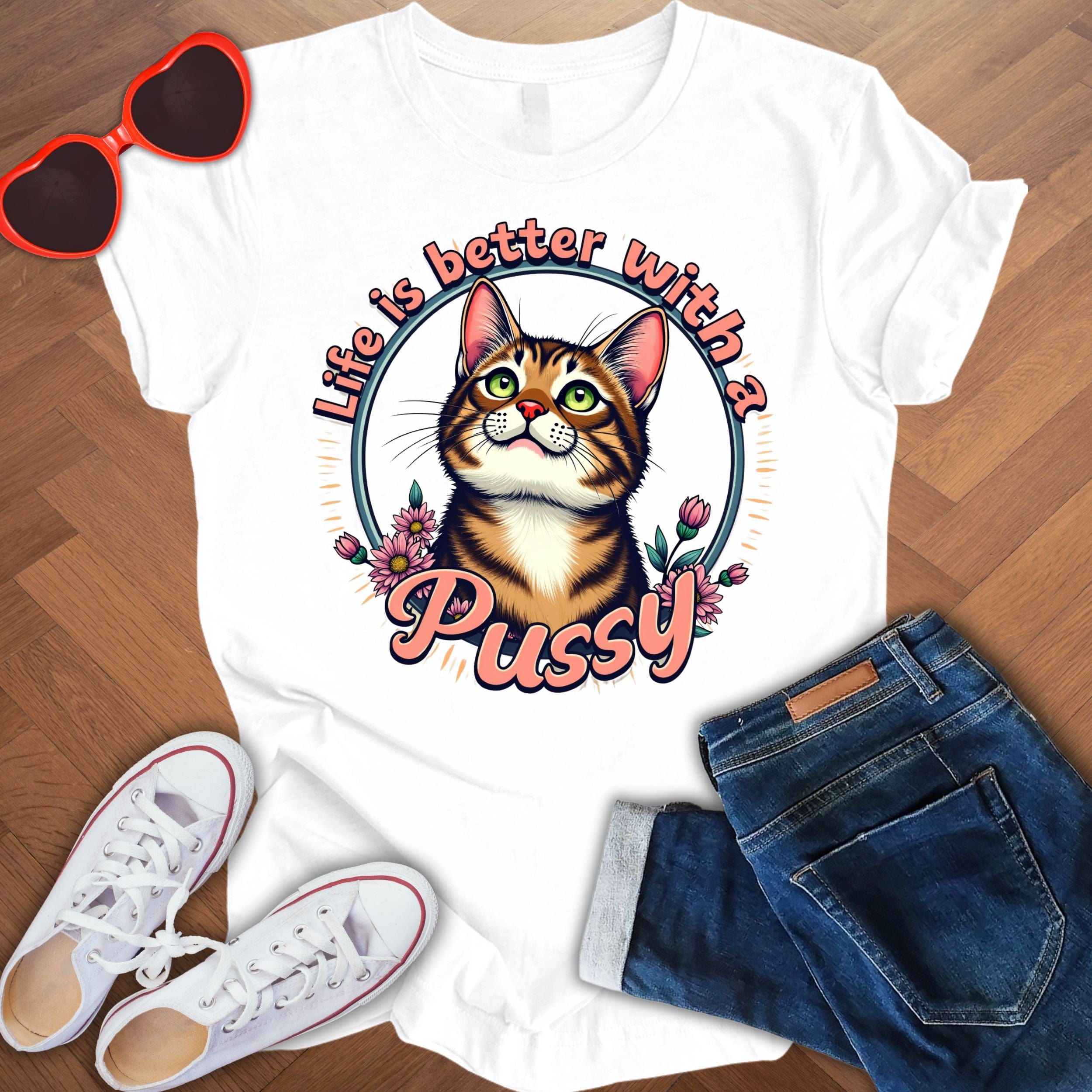 Life is better with a Pussy - Unisex Jersey Short Sleeve Tee