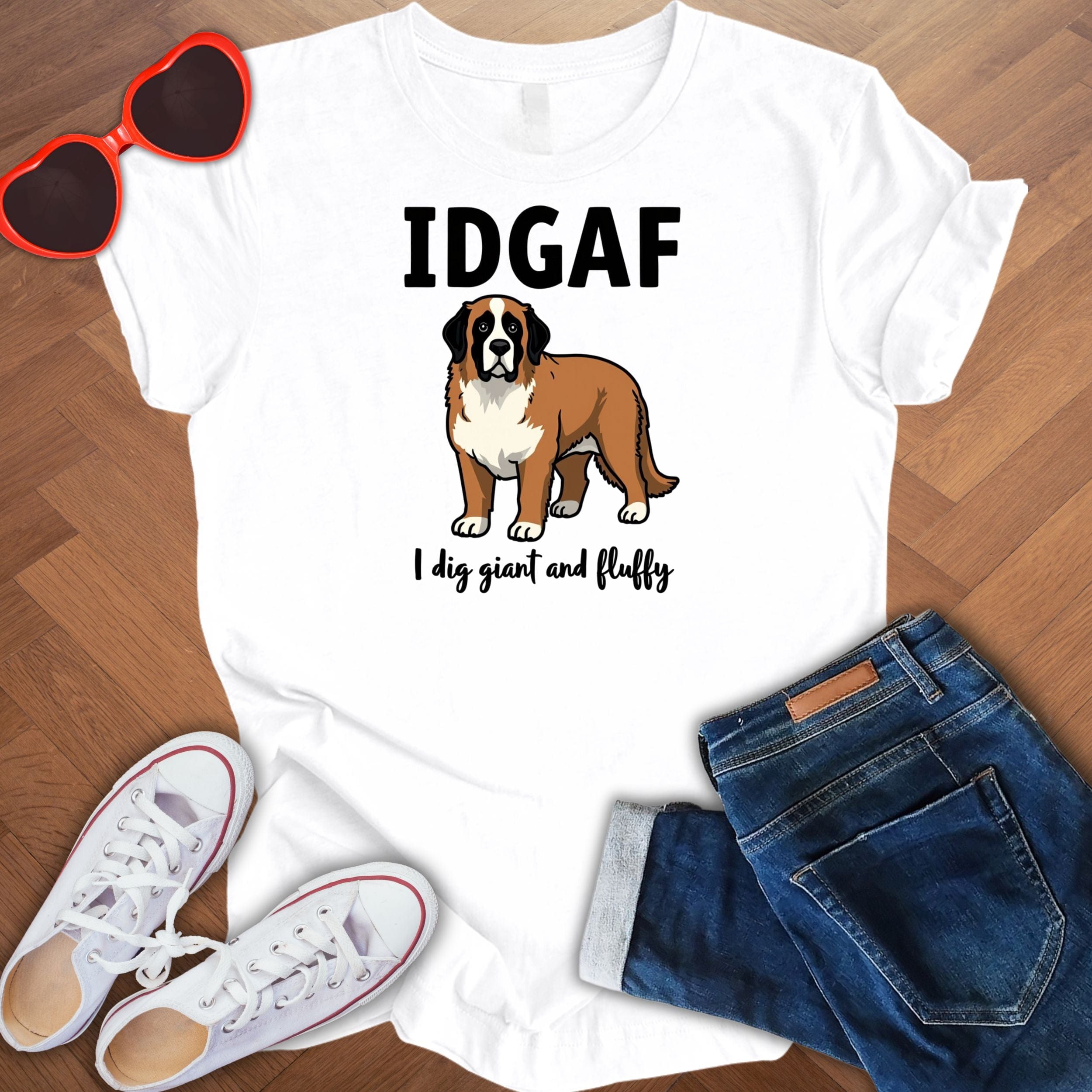 IDGAF - I dig giant and fluffy - Unisex Jersey Short Sleeve Tee