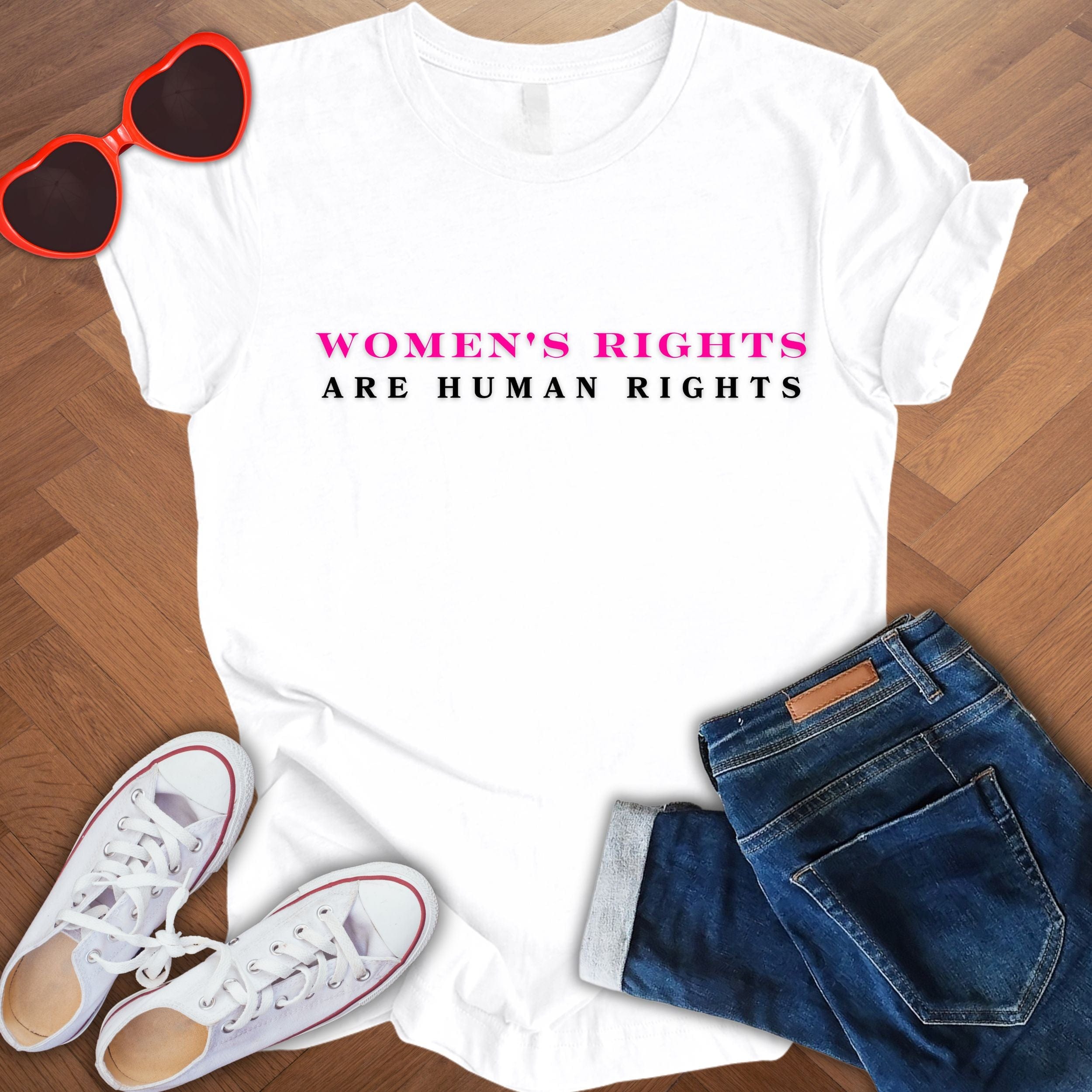 Women's rights are human rights  -  Unisex T-Shirt with Quote