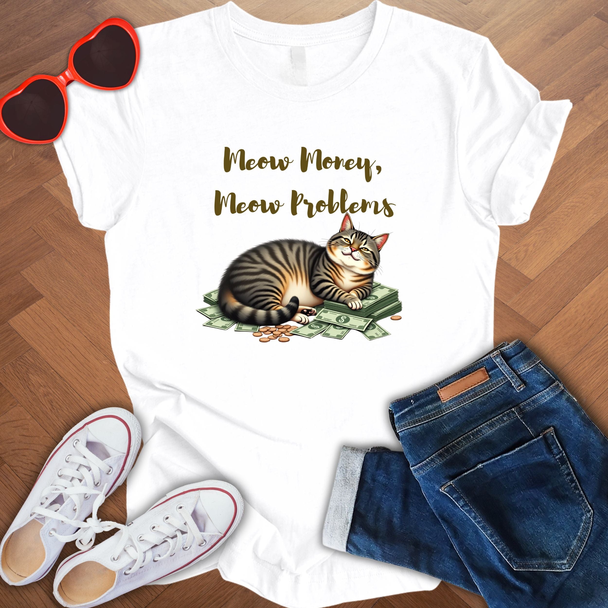 Meow Money, Meow Problems - Unisex Softstyle T-Shirt