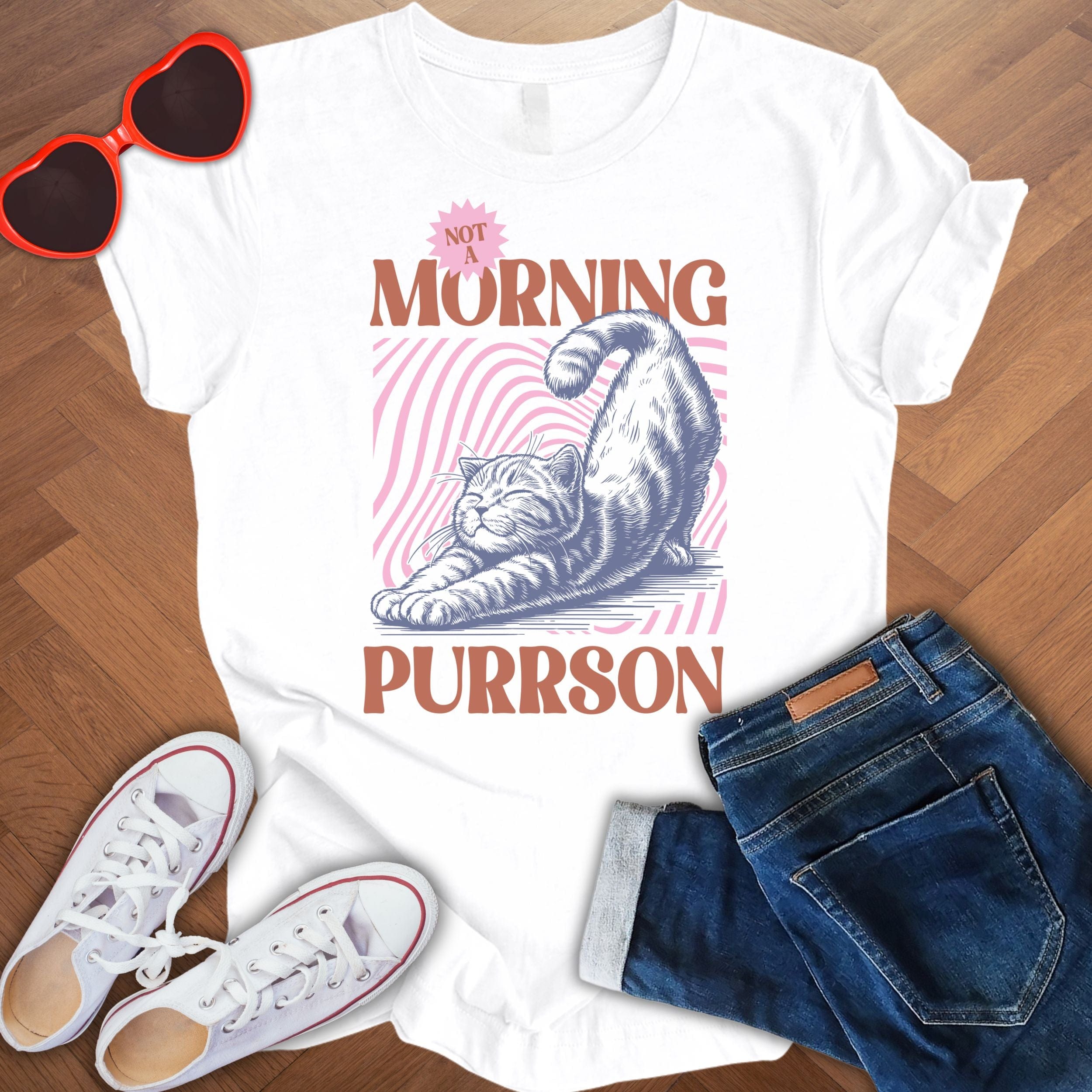 Not a morning purrson - Unisex Softstyle T-Shirt