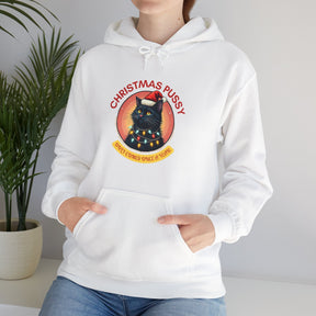 Christmas Pussy - Black Cat - Unisex Heavy Blend™ Hooded Sweatshirt