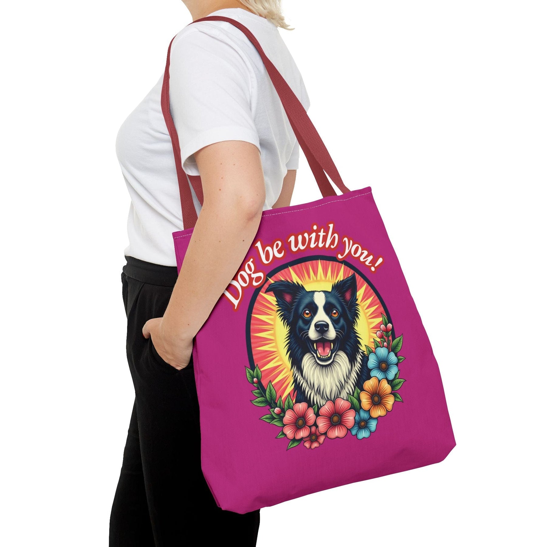 Dog Be With You! Tote Bag - 3 sizes available and 5 handle colours