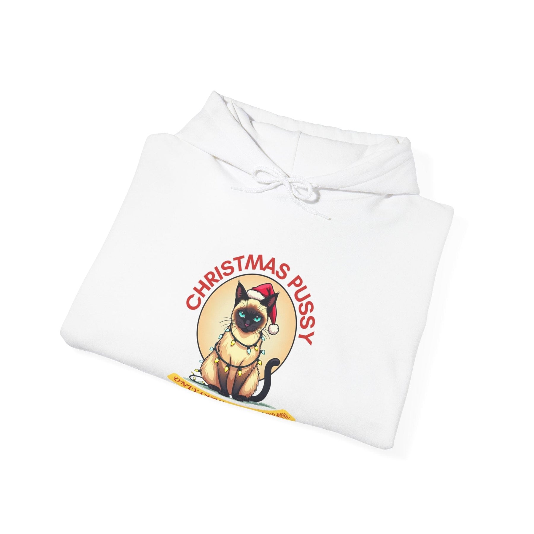 Christmas Pussy - Siamese Cat - Unisex Heavy Blend™ Hooded Sweatshirt