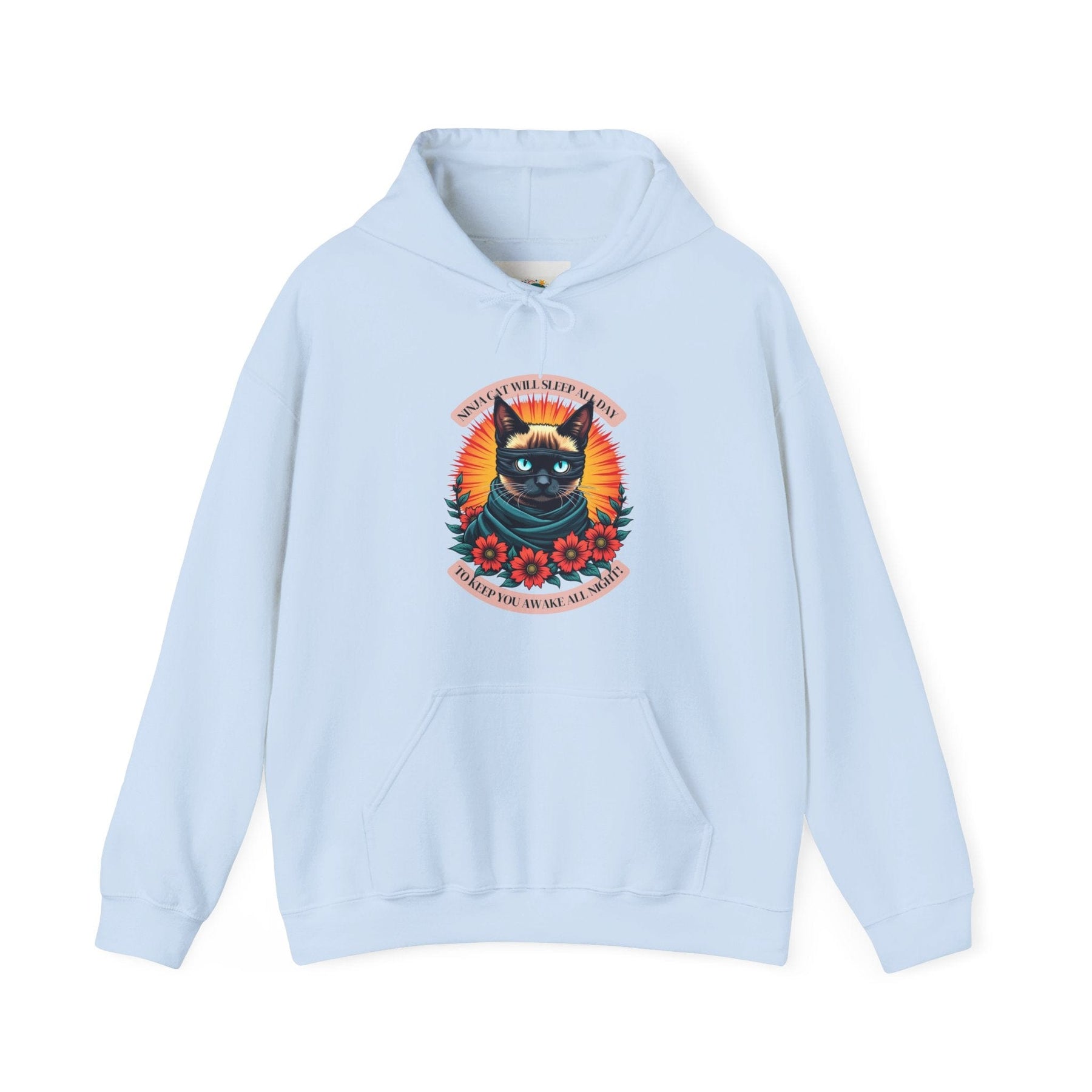 Ninja Cat - Siamese Cat Edition - Unisex Heavy Blend™ Hooded Sweatshirt