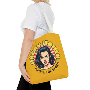 Angry Women Change the World Tote Bag - 3 sizes available and 5 handle colours