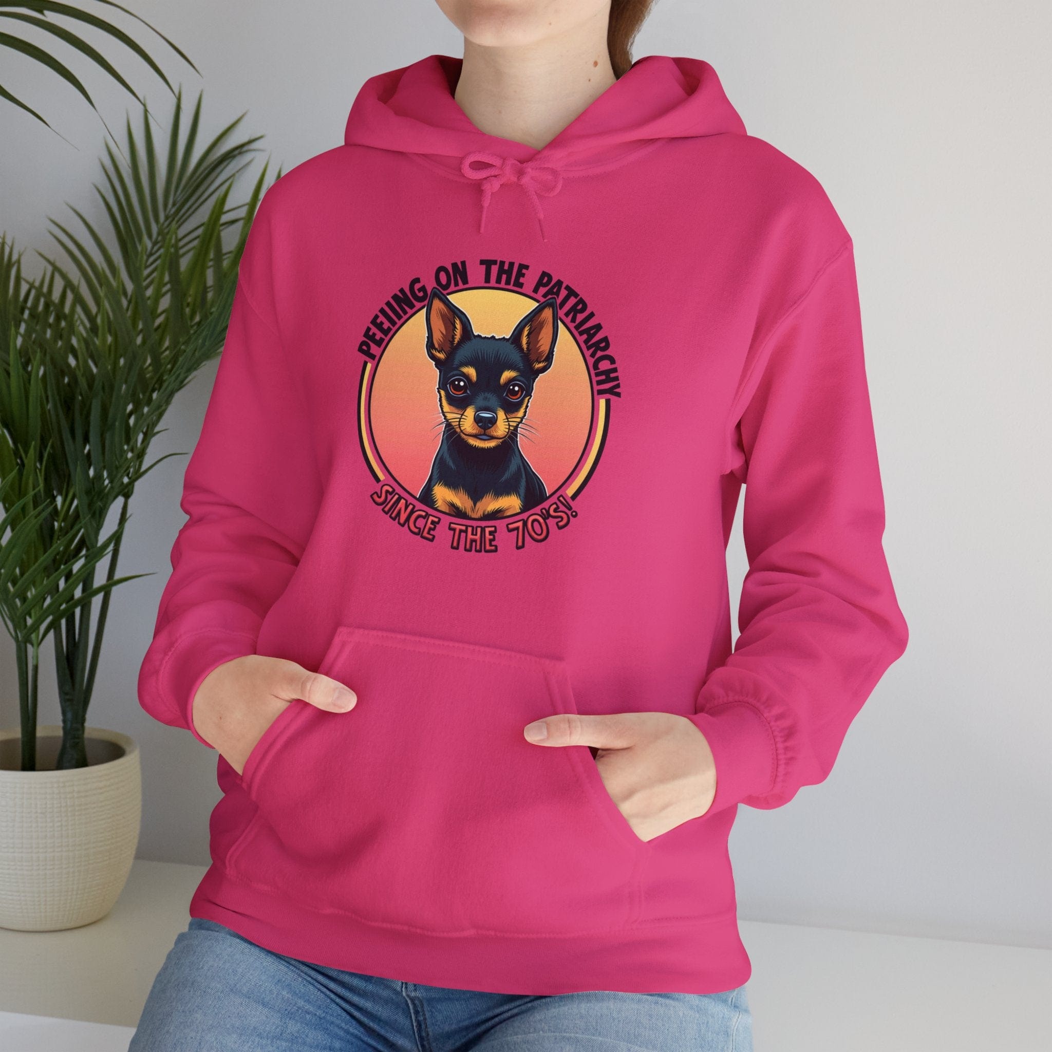 Peeing on the Patriarchy since the 70's - Unisex Heavy Blend™ Hooded Sweatshirt