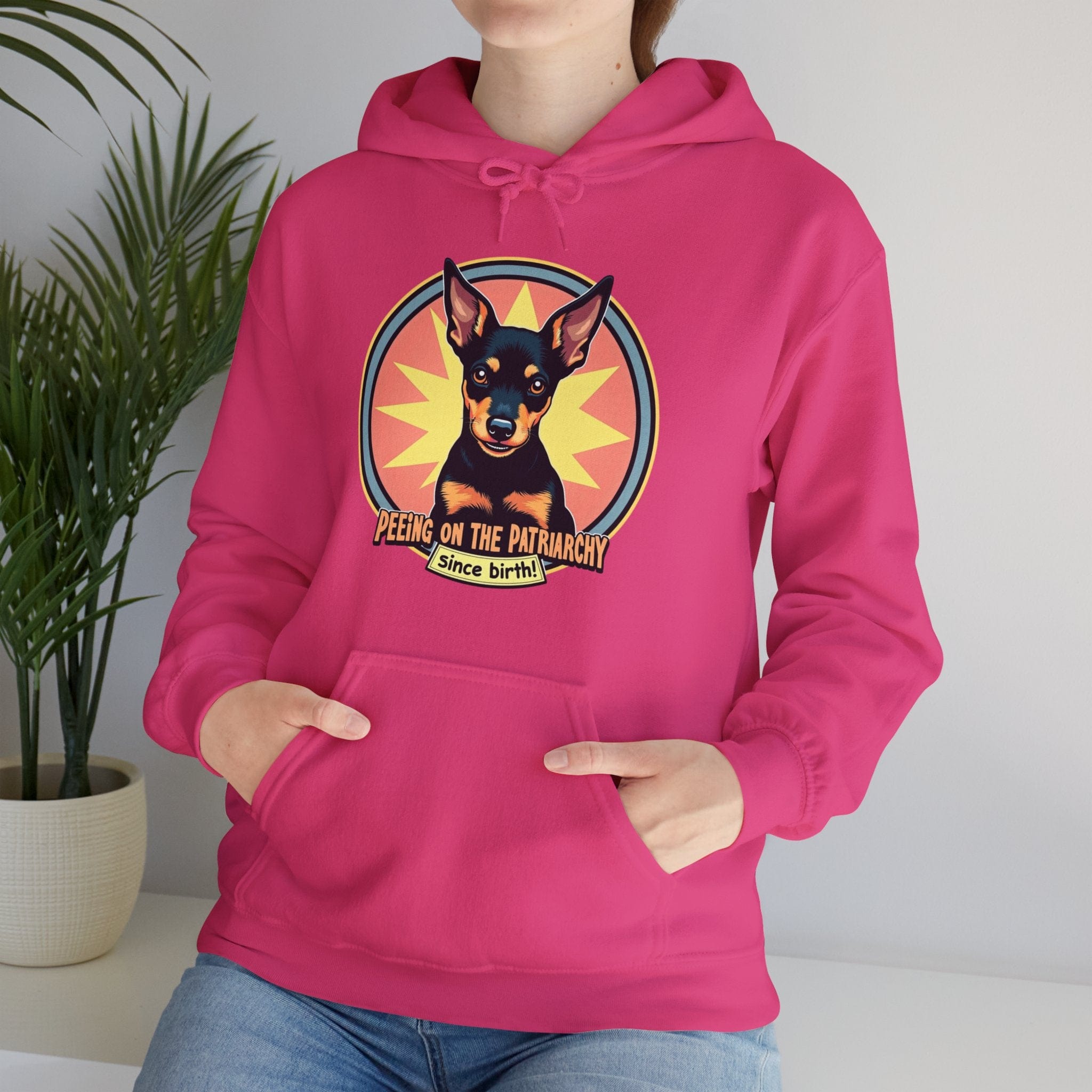 Peeing on the Patriarchy since birth - Unisex Heavy Blend™ Hooded Sweatshirt