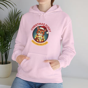 Christmas Pussy - Ginger Cat - Unisex Heavy Blend™ Hooded Sweatshirt