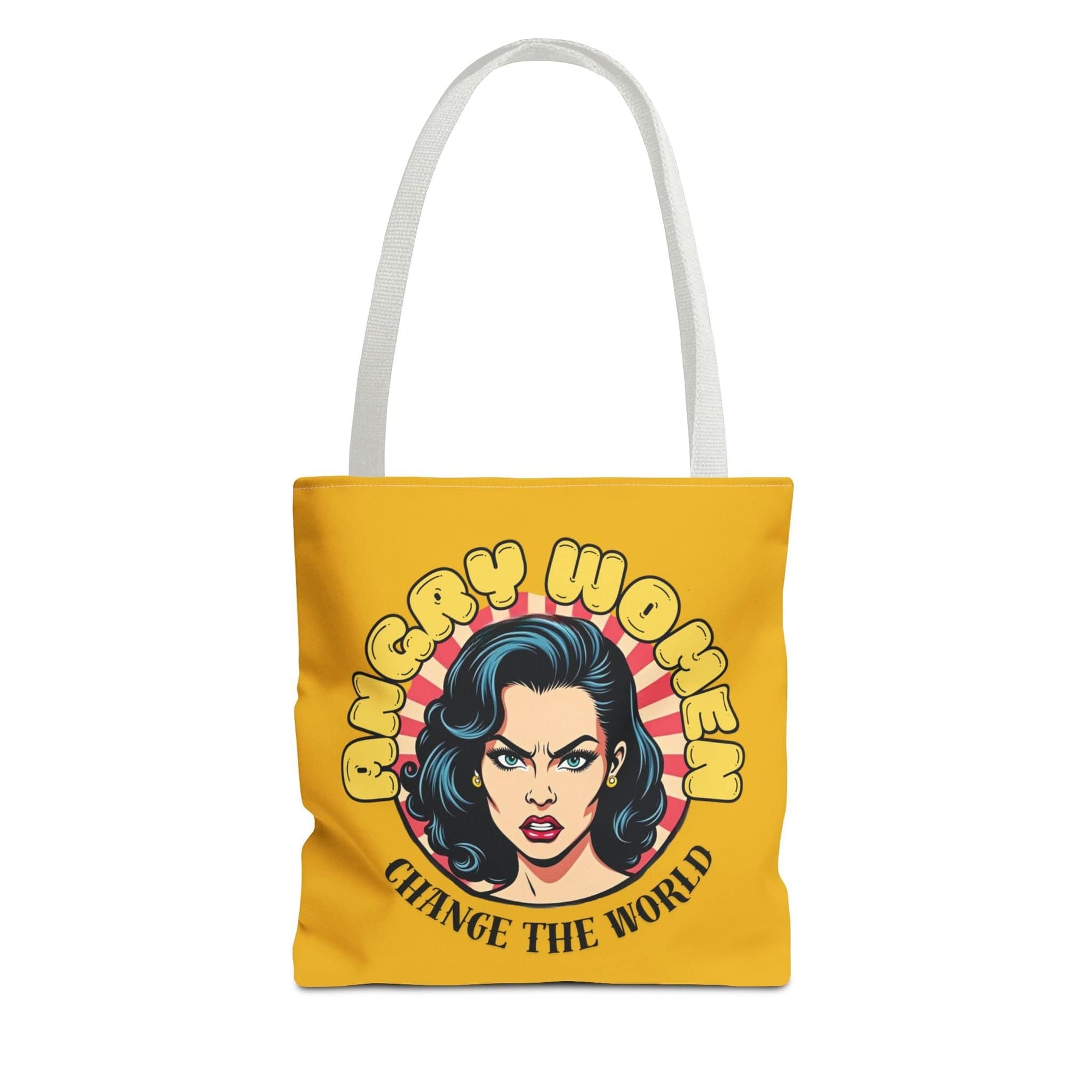 Angry Women Change the World Tote Bag - 3 sizes available and 5 handle colours